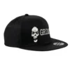 GRIM snapback side view met geborduurd logo
